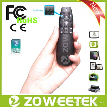 CE, FCC & RoHS Certificate Laser Pointer Pen Keyboard with Air Mouse